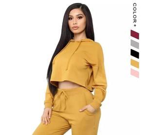 Unisex High Quality Fleece Crop Top Tracksuits Long Sleeves Printed Plus Size Breathable Winter Season Maternity - Product Image 3