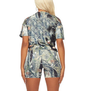 Ensemble décontracté pour femmes, t-shirt et short, tenue décontractée pour l'été, t-shirt et short, tenue décontractée facile à porter - Product Image 3