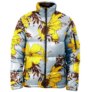 Manteau d'hiver rembourré en coton avec logo personnalisé de haute qualité pour hommes, veste brillante à col montant en toile avec High Street - Product Image 3