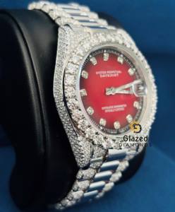 Reloj de Lujo Automático para Hombre de Acero Inoxidable con Moissanita y Diamantes de Claridad VVS, Esfera de Cristal, Edición Limitada - Product Image 2