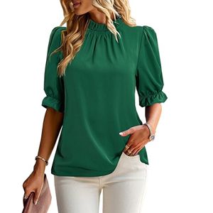 Hauts d'été à manches courtes pour femmes Chemises de réservoir décontractées basiques avec coupe ample T-shirts de base de grande taille - Product Image 1