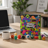 Halloween Funky Frights Squish-O-Ween : Ensemble de compte à rebours avec jouet à presser anti-stress en TPR, boîte mystère, à partir de 14 ans