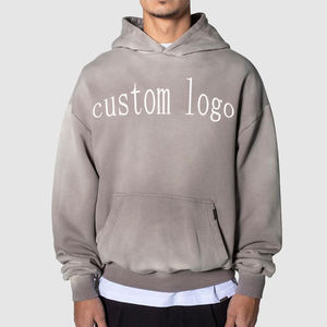 เสื้อฮู้ดดี้ผู้ชายผ้าฝ้ายหนานุ่ม พิมพ์ลายตามสั่ง ทรงโอเวอร์ไซส์ สไตล์สตรีทแวร์ ลุควินเทจ ซักนุ่ม - Product Image 1