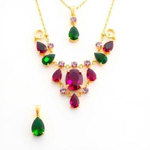 Nouveau design 925 argent luxe dame collier pendentif tennis chaîne collier 18k plaqué or collier - Product Image 2