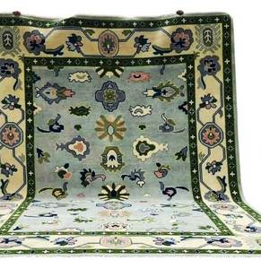 Alfombra de lana Oushak de alta calidad Vintage 8x10 Green Revolution, juego de Alfombras anudadas a mano, hermosa alfombra, sala de estar, baño, hogar - Product Image 4