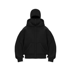 Sudadera con Capucha Personalizada para Hombre, Estilo Urbano, con Lavado Desgastado, Parches Bordados y Hombros Caídos, para Otoño - Product Image 4