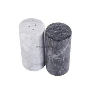 Set of 2 Solid Marble Round Shape Kitchen Ware Salt and Pepper Wedding and Events Table Decorating Salt and Pepper From <b>Indian</b> - Product Image 1