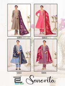 Último diseño tradicional de seda romana Kurti Pant Mill Print Dupatta Festive Party Wear Dress para damas Trending Export Product - Product Image 6