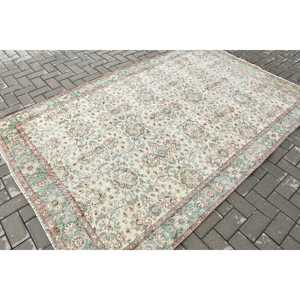 Alfombra Vintage, Alfombra Grande de 5.4x8.5 pies, Alfombra Verde Estilo Suroeste - Product Image 2
