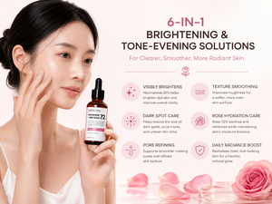 เซรั่มบำรุงผิวหน้า ERIGERON ไนอาซินาไมด์ โรส 72% ผสมไนอาซินาไมด์ 25% ช่วยปรับผิวให้กระจ่างใส ลดเลือนจุดด่างดำ และกระชับรูขุมขน - Product Image 6