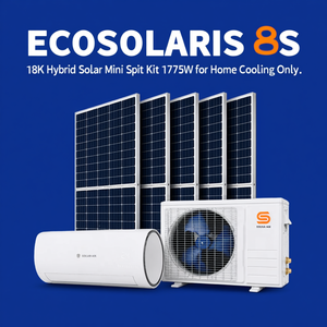 Kit de Mini Split Solar Híbrido ECOSOLARIS 18K de 1775W y 18000 BTU Solo para Refrigeración del Hogar - Product Image 2