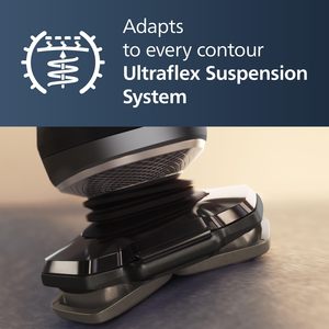 Afeitadora Eléctrica Inalámbrica Inteligente con Carga Inalámbrica, Sistema de Afeitado Rotatorio Húmedo/Seco, Acabado Cromado, Resistente al Agua IPX7, Recortadora de Barba y Nariz para el Cuerpo - Product Image 5