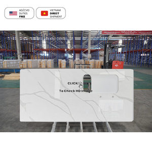 NV1005 Piedra de Cuarzo Calacatta Sutil, Piedra de Cuarzo Artificial Calacatta para Ingeniería Comercial, Losa de Encimera de Cuarzo Artificial - Product Image 6