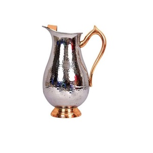 Hotel Restaurant Dinner Table Top Serving <b>Water</b> Storage Drinking Jug Handcrafted Designer Metal <b>Water</b> Drinking Jug - Product Image 2