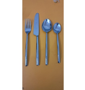 Service de couverts en acier inoxydable finition argentée conçu pour la brillance et l'élégance parfait pour les dessus de table de luxe ustensiles de cuisine élégants - Product Image 4