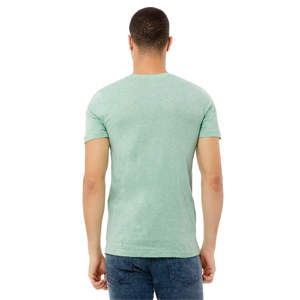 T-shirt unisexe à manches courtes CVC-Heather Prism Dusty Blue, 52% Airlume Cotton 48% Poly, 4.2 oz - Product Image 3