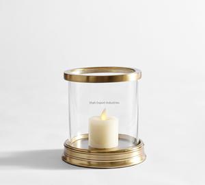 Hot Selling Metal/Glass Daphne Round Hurricanes <b>Candle</b> <b>Holder</b> Silver Plated for Home and Christmas Tabletop Decor - Product Image 6