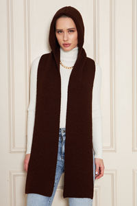 ผ้าพันคอไหมพรมเนื้อนุ่มสำหรับผู้หญิง ให้ความอบอุ่น มีสไตล์ และสวมใส่สบาย ดีไซน์ทันสมัย เหมาะสำหรับฤดูใบไม้ร่วงและฤดูหนาว รับผลิตแบบ ODM OEM - Product Image 4