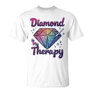 T-shirt Creativa per il Divertimento e la Terapia: Dipingere con i Diamanti è la Mia Terapia - Creatività e Divertimento - Product Image 1