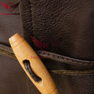 Superior Quality <b>Men's</b> Brown Leather <b>Duffle</b> <b>Coat</b> Classic Winter Outerwear Fashionable <b>for</b> Gentlemen - Product Image 4