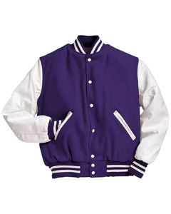 Veste universitaire personnalisable de haute qualité pour hommes avec col montant et logo avant Vente en gros écologique - Product Image 1