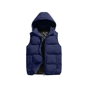 Nueva llegada de los hombres de alta calidad de estilo Casual Puffer chaleco hecho a medida bajo MOQ invierno Nylon Shell tejido de punto de lana Material Logo - Product Image 6