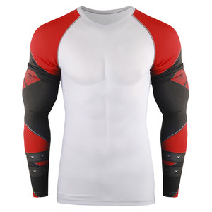 Equipo personalizado para hombre de alta calidad para gimnasio, MMA, Fitness, correr, largo, poliéster, Spandex, transpirable, protector contra sarpullidos, impresión sublimada - Product Image 4