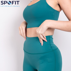 Nuevo Conjunto Deportivo de 2 Piezas para Mujer, para Yoga, Running, Gimnasio, Fitness, con Logotipo Personalizado, Top Corto y Leggings con Efecto Push-Up - Product Image 3