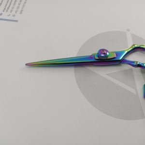 Ciseaux de coiffure professionnels multicolores avec anneau rotatif pour le pouce - Product Image 6