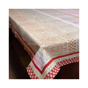 Mantel de Mesa de Algodón de Alta Calidad, Ecológico, Estampado a Mano, Hecho en India por Kusum Gulabi, Venta Caliente - Product Image 3