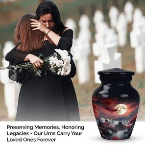 Urne de nuit Sakura pour cendres de crémation moderne pour cendres humaines souvenir urnes décoratives pour cendres urnes pour bébés cerise - Product Image 5