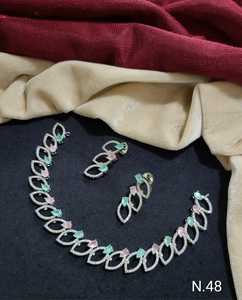 ชุดเครื่องประดับต่างหูสร้อยคอชุบเงินทำจากทองเหลืองเซอร์โคเนียสำหรับผู้หญิงชุดเครื่องประดับสำหรับงานเลี้ยงเด็กผู้หญิง - Product Image 4