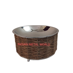 Casserole en bois et en acier inoxydable au design classique, nouveauté, vente en gros de marmites en bois personnalisées faites à la main - Product Image 1