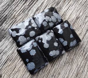 หินอัญมณีสีดำปรับเทียบสำหรับทำเครื่องประดับได้รับการรับรองจาก lavira IGI จากเกล็ดหิมะออบซิเดียนธรรมชาติ - Product Image 4