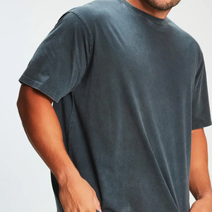 Camiseta de algodón 100% para hombre, camisetas de lavado ácido con estampado holgado para hombre, camisetas de lavado ácido de buena calidad para Fitness para adultos - Product Image 4