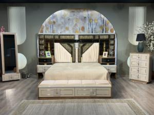 ชุดห้องนอนขนาดคิงไซส์ที่ทันสมัยหรูหรามีสไตล์เฟอร์นิเจอร์สำหรับบ้านโรงแรมหรือโรงเรียนคุณสมบัติการจัดเก็บและคลังสินค้าในฟาร์ม - Product Image 3