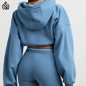 2025 vente chaude femmes ensembles survêtement matériel de haute qualité taille élastique Logo personnalisé ensembles pour femmes - Product Image 5
