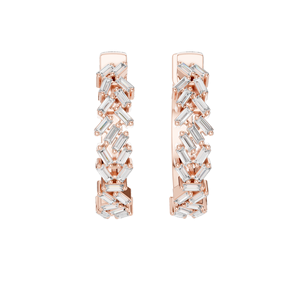 Boucles d'oreilles en diamant de laboratoire 0,6401 CT, clarté VVS-VS EF, or 18 carats, 14 carats, 10 carats et argent 925, option moissanite en rose, jaune - Product Image 2