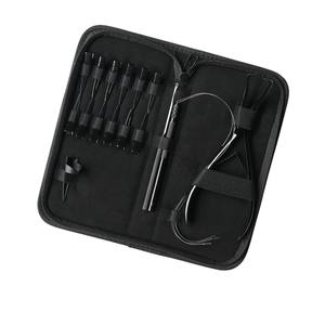 Kit complet d'outils pour extensions de cheveux de salon, comprenant un outil de retrait de micro-perles, une boucle de traction et un enfile-aiguille, des aiguilles à coudre, une bague de mariée - Product Image 5