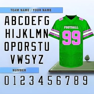 Maillot de football américain personnalisé sublimé à manches courtes en mesh, uniforme de jeu - Product Image 6