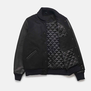 2025 Custom High Street Letterman Varsity Jacket alta calidad Chenille bordado invierno Casual lona Stand Collar parches - Product Image 2