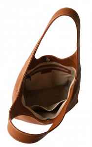 Bolso de Hombro Grande de Cuero Rown con Cierre, Estilo Hobo, para Mujer, Bolso de Mano Minimalista, Suave, Tipo Tote, Color Coñac - Product Image 2