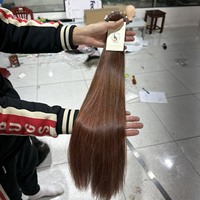 Cinta de cabello humano RUSO EUROPEO personalizada, extensión Ins, pelo virgen crudo, hueso recto, rojo oscuro, cobre, colores-Wave Curl Afro