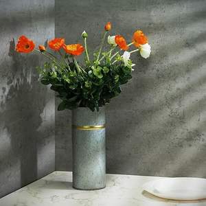 Venta caliente único hecho a mano rústico hormigón Metal florero moderno Acero inoxidable Mesa decoración para el hogar Decoración única del hogar - Product Image 4