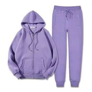 เซ็ตสเวตเตอร์ผู้หญิงแบบพอดีตัวปกติน้ำหนักเบามาพร้อมกับสเวตเชิ้ตและกางเกงวอร์มมีฮู้ดสำหรับผู้หญิง - Product Image 6