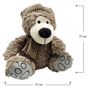 Fermaporta decorativo per bambini in poliestere/tessuto da 1.2kg di peluche marrone - Product Image 2