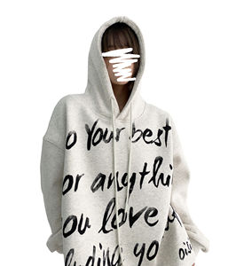 Sudadera con Capucha Unisex Extra Grande, 100% Algodón, Gruesa, Invierno, Lavada, con Bordado Frontal e Impresión Digital - Venta al por Mayor - Product Image 4