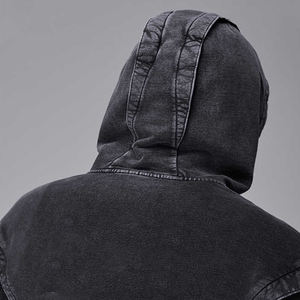 Automne à capuche Denim veste hommes Hip Hop jean manteau rétro jean veste rue décontracté Bomber vestes hommes femmes vêtements d'extérieur à capuche - Product Image 5