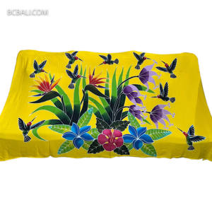 Bali Women's Summer Collection Hand Drawn Floral Rayon Sarongs From Bali - Product Image 3