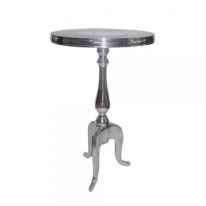 Mesa de centro de aluminio con acabado dorado, mesa lateral de encimera con Base redonda - Product Image 3